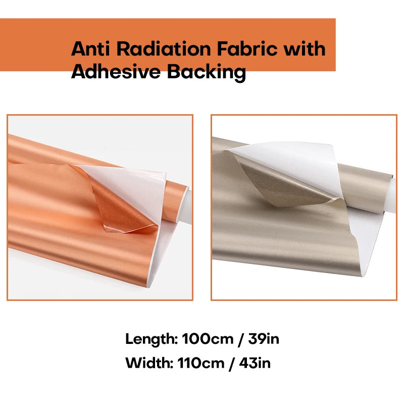 Self-adhesive Anti-radiation Fabric Signal Blocking Material Faraday Fabric RFID/RF Copper/Nickel EMF Protection Cloth