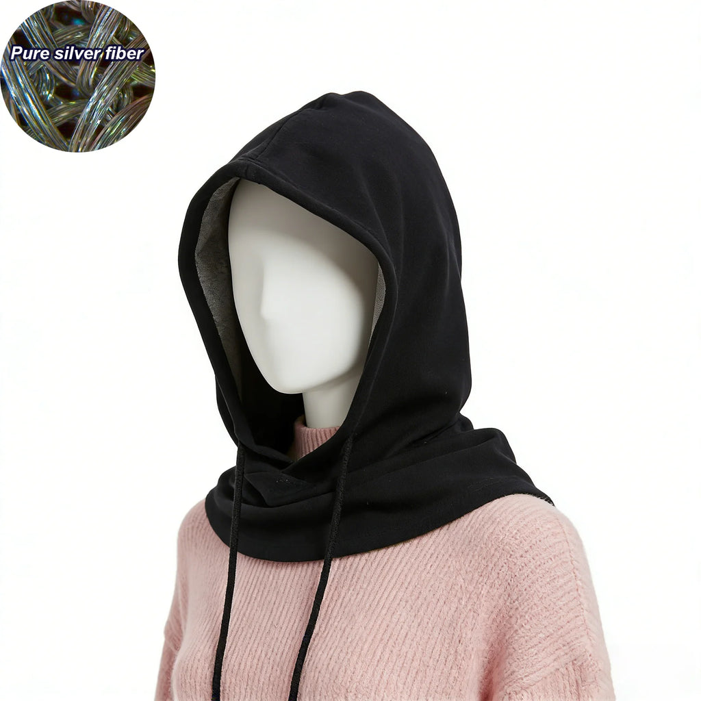 Anti-Radiation Silver Fiber Fabric Hood EMF RF Shielding Face Head Protective Cover WiFi 5G Signal Blocking Hat Antibacterial