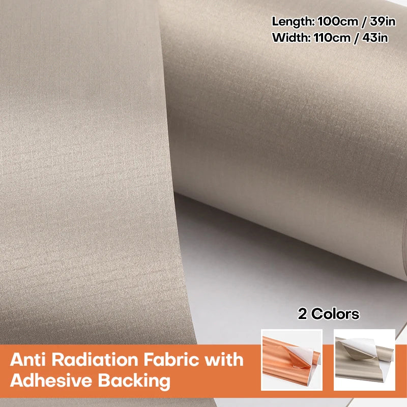 Self-adhesive Anti-radiation Fabric Signal Blocking Material Faraday Fabric RFID/RF Copper/Nickel EMF Protection Cloth
